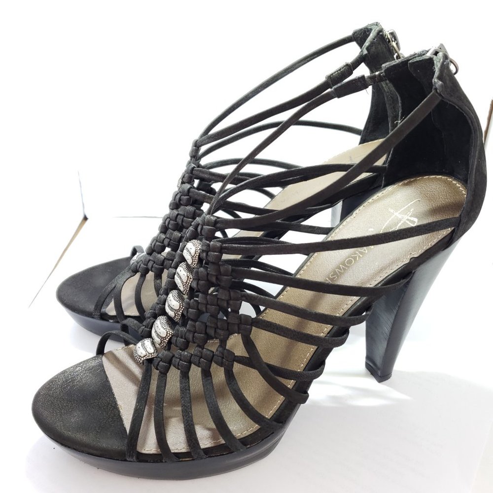 SALE PRICED!!>>B MAKOWSKY SZ 9.5 BF ANNA BLACK PLATFORM STILLETTO